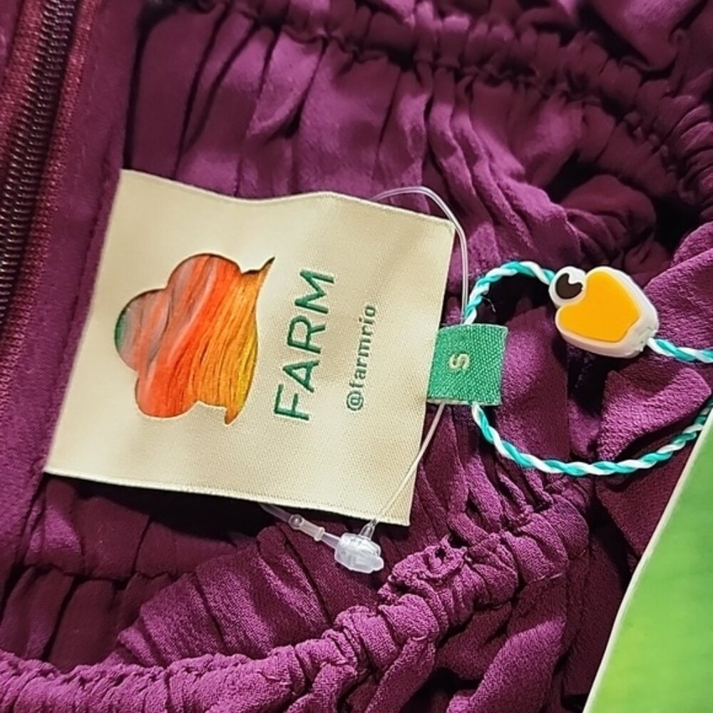 Farm Rio burgundy Ruffle Blouse - Picture 3 of 6